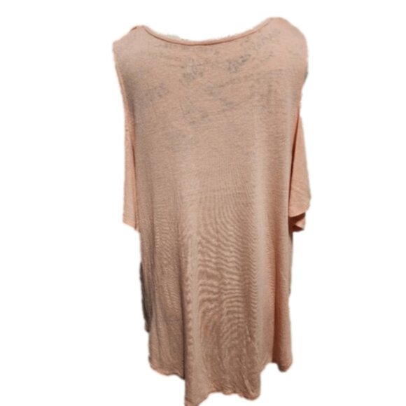 WE THE FREE Off-The-Shoulder Tee Pink Small - Picture 2 of 4